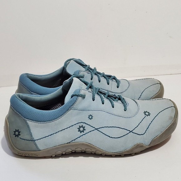 Wolverine Shoes - Wolverine ics Women's Size 8.5M Trail Hiking Embroidered Blue Fashion Sneakers